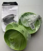 2 Tupperware Mini Green Pastry Pie Press w/ Star And Round Cut Out
