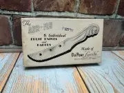DuPont Lucite Aer Flo Lucite Fruit Knives Mid Century Set of 6 with Box BLUE