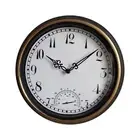 Wall Clock with Thermometer Quartz Clock for Garden Indoor/Outdoor Office