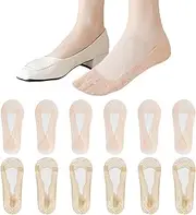 [FUIPVGI] 6 Pairs of Ballerina Socks Women's Breathable Ankle Socks Invisible No Show Socks