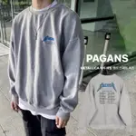 【PAGANS STORE】韓國代購 METALLICA 重金屬 樂團 水洗 仿舊 厚磅 寬鬆 落肩 長袖 大學TEE