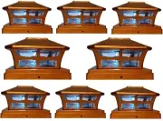 Solar Post Cap Light 8 Pcs 5x5 Solar Copper Color Square Fence Post Cap Light