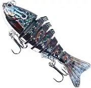 Crankbaits for Fishing - Multi-Jointed Swimbaits for Bass Fishing with Hook | Colorful Angling Accessories, Trout Bait for All Water Layers