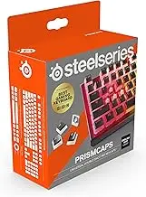 SteelSeries PrismCaps – Double Shot Pudding-Style Keycaps – Durable PBT Thermoplastic – Compatible with Most Mechanical Keyboards – MX Stems – Black (US Layout)