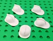 NEW! Lego Lot of 5 Minifigure Firefighter White Hat Helmet Fire Man Woman City