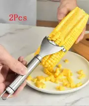2 pcs Corn Cob Peeler Thresher Tool Kitchen Cob Kerneler Cutter Stripper Remover