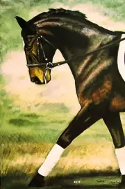 HORSE PRINT Giclee DRESSAGE Art CAPER by artist BETS 5 COLORS print size 14 X 19