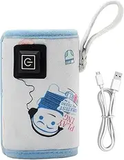 Portable Bottle Warmer | Nursing Bottle Heater Insulated Bag | Feeding Bottle Warmers Rechargeable, Fast Heating USB Milk Warmer for Breastmilk & Formula