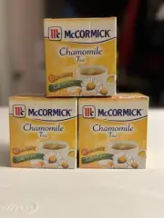 3 Pack McCormick Chamomile Tea 10 Bags Per Box Caffeine Free