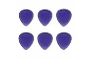 6 x Dunlop Jazz Stubby 2.00MM Gauge Guitar Picks, Purple