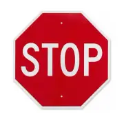 ZING 2232 Stop Sign, 24" W, 24" H, English, Aluminum, Red