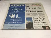 Las Vegas Sun “Actor Patrick Swayze, 57, Dies Of Cancer” Sept. 15, 2009