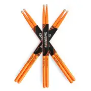QuigBeats Drum Sticks, Hickory 5A Drumsticks Set for Adults & Kids, Orange