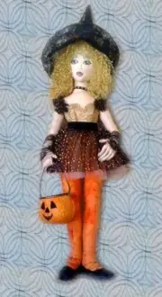 Cloth Art Doll Pattern (OOP) "Trick or Treat" By Sylvia Schorr