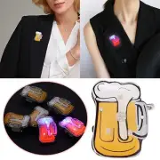 Oktoberfest Series Flash Brooch Beer Mug Flash Name Tag Oktoberfest Decoration