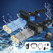 Traderight Gatling Water Gun Blaster Electric for Adult Kid with LED Toys Dual Barrel