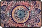 Doormat Super Absorbs Mud Non-Slip Indoor and Outdoor Door Mat with Boho Geometric Floral Print for Front Door Inside Floor Dirt Trapper Mats 15.7inchx23.6inch