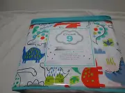 Cloud 9 DINOSAUR DINO GINO ROAR Twin Sheet Set ~ Orange, Blue, Green, Grey Black