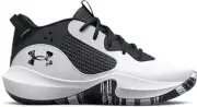 Under Armour Unisex Kids' Pre-School Lockdown 6 Basketball Shoes White/Black/Bla