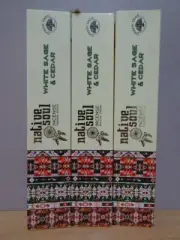 White Sage & Cedar ~ Smudge Sticks 3 x Packs Green Tree -Native Soul Incence