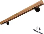 LQSYBHD Safety Non-Slip Stair Handrail for Inside Outside Wood Railings Staircase Banister for Elderly Child Corridor Support Rod Sturdy Hand Rail Balustrade Grab Rails(Size:4ft/120cm)