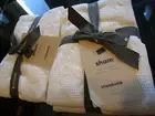 2 West Elm Organic Geo Waffle Jacquard Shams standard white New