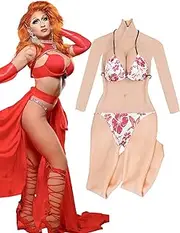 Crossdresser Silicone Bodysuit Silicone Breast Forms Breastplate Fake Vaginal For C-G Cup For Crossdressers Transgender