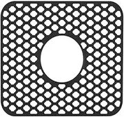 Silicone Sink Mat Kitchen Sink Protector Pad Dishes Drying Mat Anti-scratch Non-skid Filter Mesh for Bottom of Sink Faucet, Black (34 x 29cm/ 13.4" x 11.4")