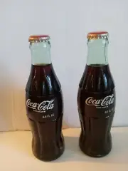 Coca Cola Coke 6.5 Vintage Full Glass Bottles Sealed Rare