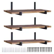 6 Pack Heavy Duty Shelf Brackets Wall Mounted Industrial Farmhouse Floating