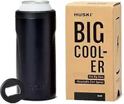 Huski Big Can Cooler | New | Premium 440ml & 500ml Beer & Energy Drink Cooler with Detachable 3-in-1 Opener | Triple Insulated | Keeps Cans up to 10x Colder | Doubles as a Tumbler (Black)