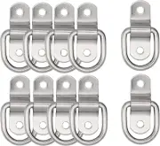 D-Ring Tie down Anchor，10X 1/4'' Stainless Steel D-Rings Trailer Tie Downs, Heav