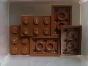LEGO Parts - Reddish Brown Plate 2 x 3 - No 3021 - QTY 5