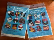 Vintage Latch Hook Kit 9 Piece Christmas Ornaments – SET OF 2 – NEW SEALED