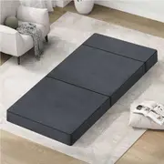 3-Fold STARRY EUCALYPT Folding Mattress Portable Bed with Fabric Cover Single