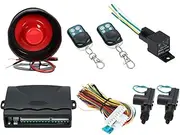 zolyet New CAR Alarm + 2 Door Remote Central Locking KIT with Shock Sensor,IMMOBILISER