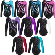 Girls Ballet Dance Leotard Gymnastics Bodysuit Kids Yoga Fitness Unitard Costume