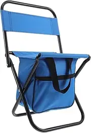 Abaodam Folding Hunting Stool with Under Seat Storage Pouch Outdoor Camping Backrest Beach Chair Carry Strap Lightweight Portable for Fishing