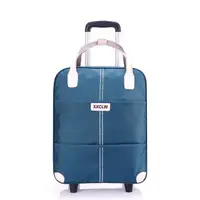 在飛比找momo購物網優惠-【BeOK】20吋行李袋 旅行手提包 伸縮拉桿行李箱 布製登