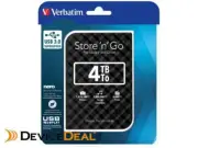 Verbatim 4TB 2.5' USB 3.0 Black Store'n'Go HDD Grid Design
