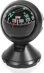 Car Compass,Compass for Car,Car Accessories Automotive Compass Ball,Car Compass Ball with Bottom Stick,Dash Mount Adjustable Compass Ball for Boat Car Truck Marine Caravan to Find Direction