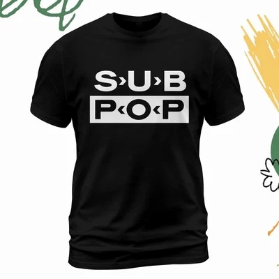 Sub Pop Logo T-Shirt Size S-5XL Made in USA