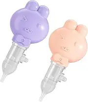 BIUDECO 2pcs Baby Nose Aspirators Manual Safety Nose Cleaner Silicone Baby Nose Sucker