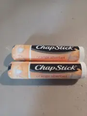 CHAPSTICK ORANGE SHERBET Flavor Lip Balm Lot of 2 New & Sealed Must Try!