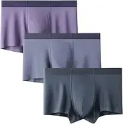 [Maiyifu-GJ] 3 Pack Mens Moisture-Wicking Boxer Briefs Soft Breathable Underwear Trunks Lightweight Comfortable Underpants, Color42, Large, Color42, Large