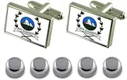[Select Gifts] Shirt Dress Studs Boa Esperanca City Espirito Santo State Flag Cufflinks