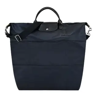 【LONGCHAMP】LE PLIAGE GREEN系列刺繡短把再生尼龍延展兩用旅行袋(多色選)