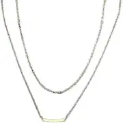 [SHMAZ] Women Shaped Double Necklace Lucky Clover Geometric Figure Stainless Steel Gold Silver Color Gift