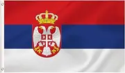 LARGE Serbian Flag, 3x5Ft Serbia Flags Banner For Indoor Outdoor Decoration of Canada Yards.Parade Or Express Mood