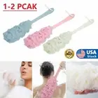 2x Bath Loofah Sponge Brush Shower Long Handle Back Scrubber Bathing Accessories